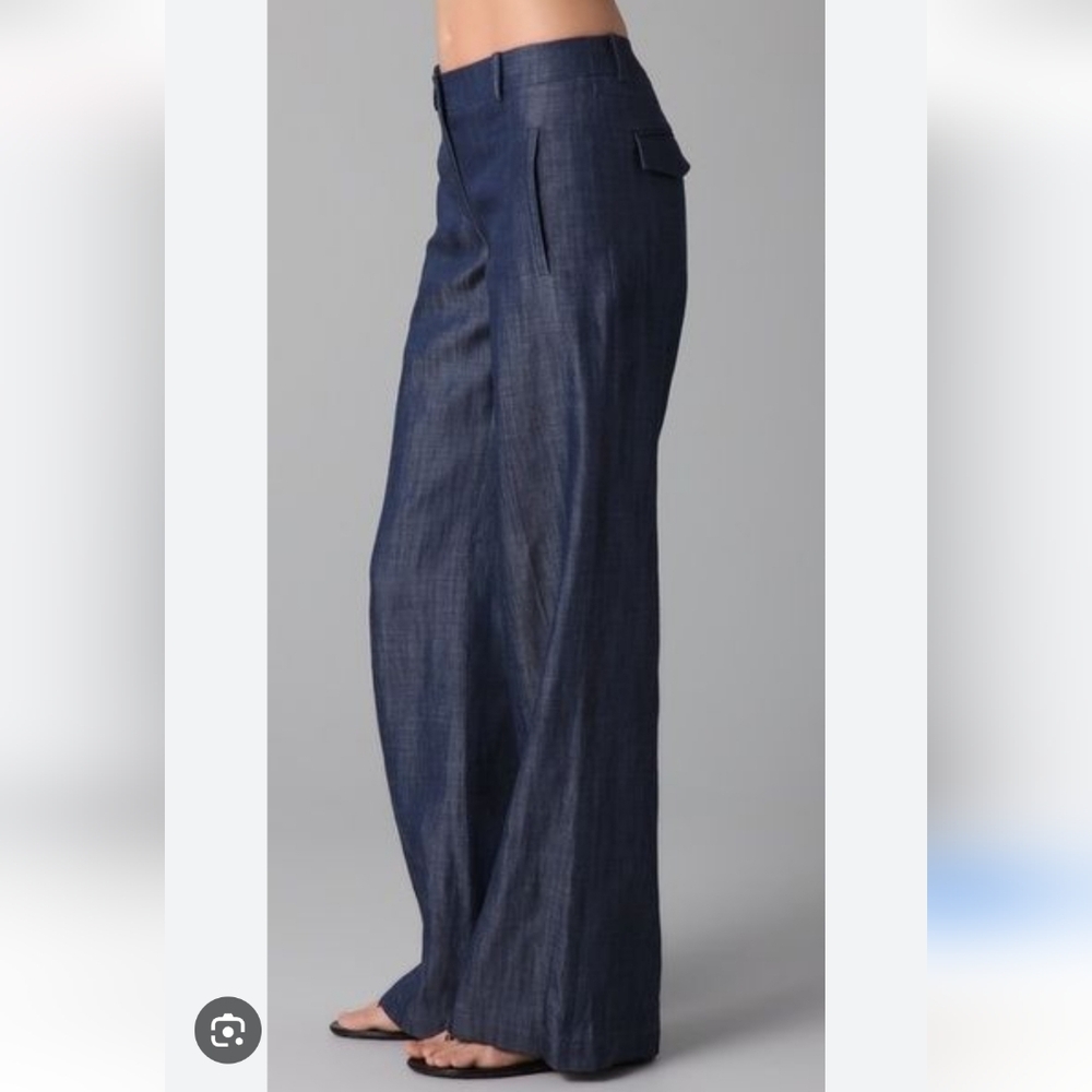 Tibi Chambray Wide Leg Pants 4 - Picture 13 of 13